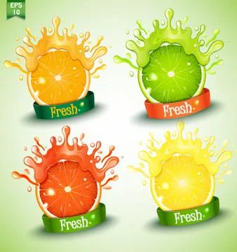 Set of different fresh Stock Illustration
