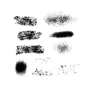 Set of different grunge textures for elements decorating or brush creation イラスト素材