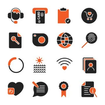 Set with different icons for apps, programs, sites and other. Office and Stock-Illustration