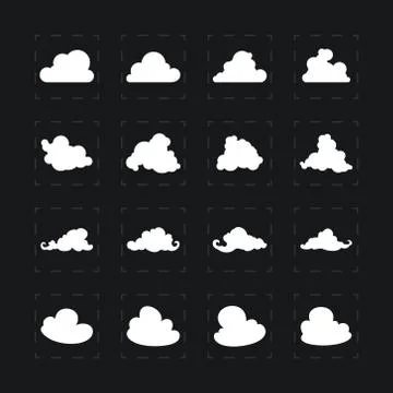 Set of different images clouds 스톡 일러스트