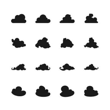 Set of different images clouds Stock-Illustration