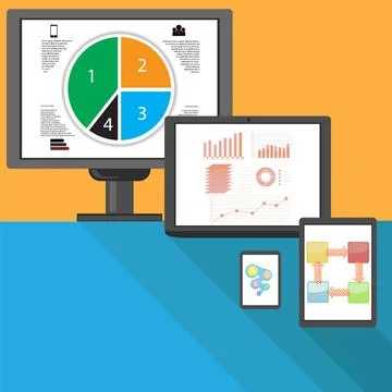 Set of Different Internet Devices Set of Different Internet Devices. Tools... 写真素材