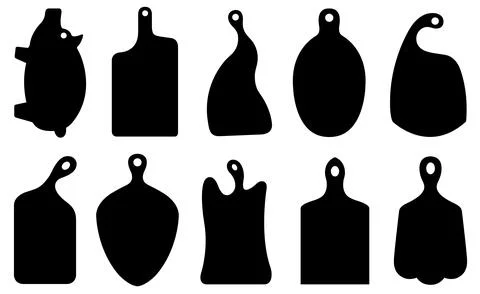 Set of different kitchen cutting boards Illustrazione stock