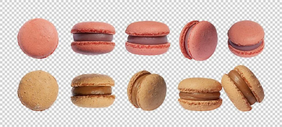 A set of different macaroons 写真素材