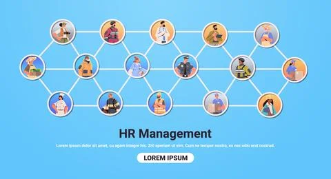 Set different occupation people diverse workers of various professions and Stock Illustration