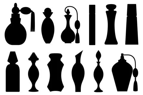 Set of different perfume bottles Stock-Illustration
