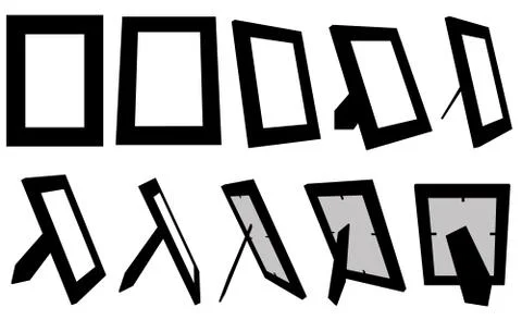 Set of different photo frames 스톡 일러스트