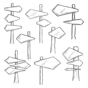 Set of different pointers on a white background. Vector Stock Illustration