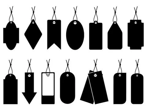 Set of different price tags Stock Illustration