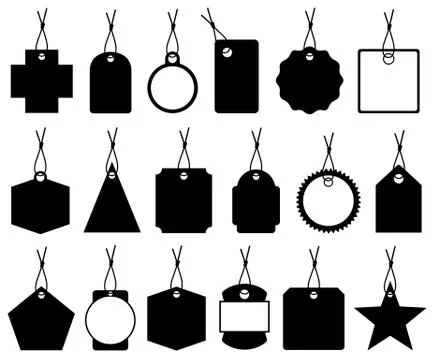 Set of different price tags Illustrazione stock