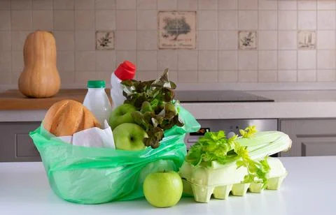 A set of different products. Stock Photos