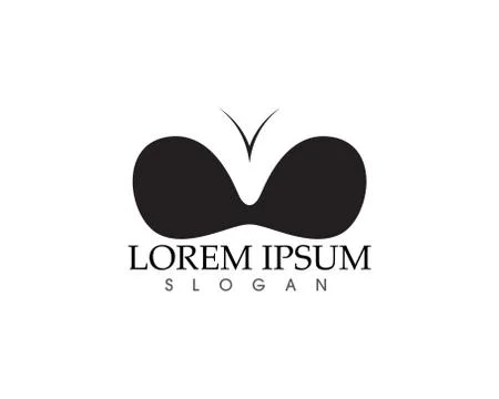 Set of different push up bras isolated over Stock Illustration