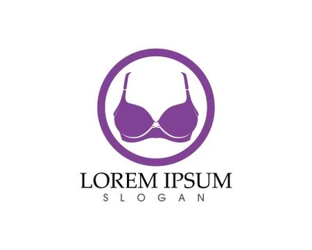 Set of different push up bras isolated over Stock Illustration
