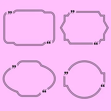 Set of Different Quote Speech Bubbles Stock Illustration