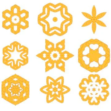 Set of Different Rope Ornaments Stock Illustration