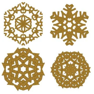 Set of Different Rope Ornaments Set of Different Rope Ornaments Isolated o... Stock Photos