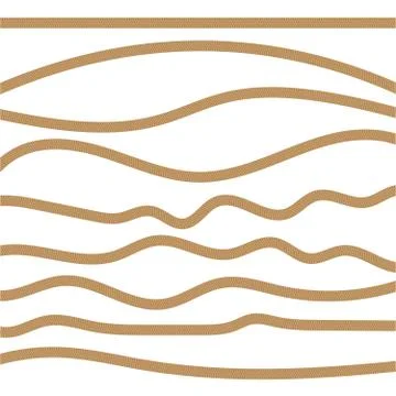 Set of different Ropes in flat style. Vector illustration. 스톡 일러스트