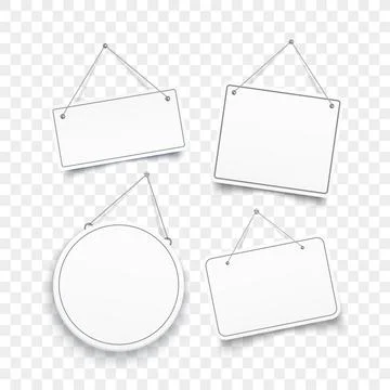 Set of different shape signboards Stock Illustration