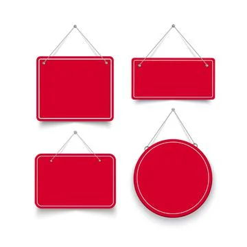 Set of different shape signboards Stock Illustration