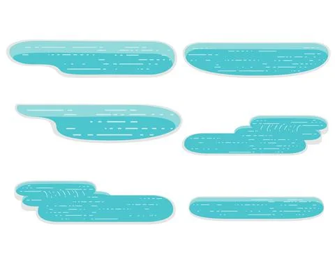 Set of different shapes forms swimming pools top view vector illustration Stock Illustration