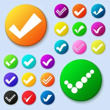 Set of different  simple circle shape internet button Illustrazione stock