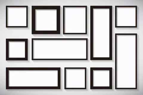 Set of different sizes of frames for photos, exhibitions and brochures with a イラスト素材