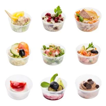 Set of a different snacks for catering service Foto stock
