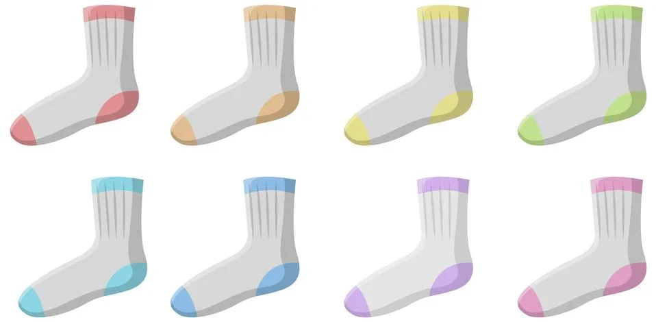 Set of different socks Stock Illustration
