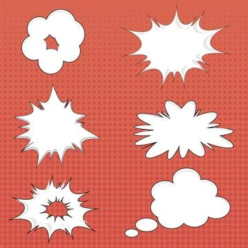 Set of Different Speech Bubbles Set of Different Speech Bubbles Isolated o... 写真素材