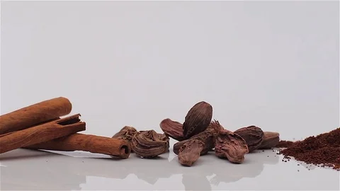 Set of different spices Stock Footage 80980713