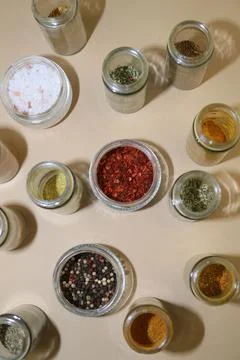 Set of different spices Stock Photos