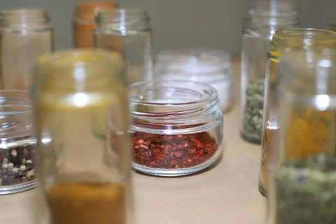 Set of different spices Stock Photos