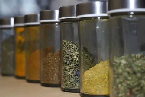 Set of different spices Stock Photos