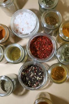 Set of different spices Stock Photos