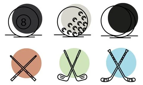 Set of different sport icons Vector Stock Illustration