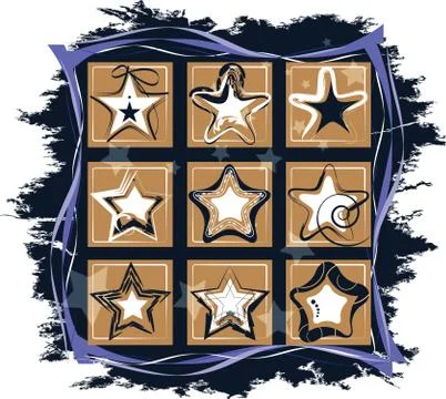 Set different stars Stock Illustration