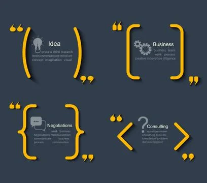 Set of different templates quotes. Illustrazione stock