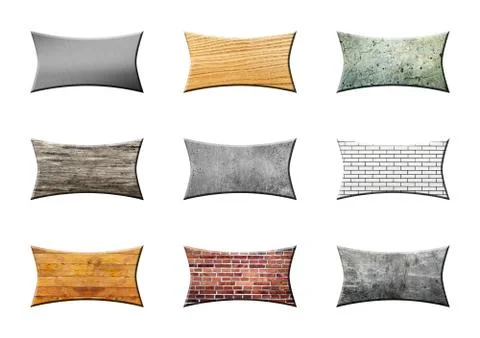 Set of different textured icons. Stock Illustration