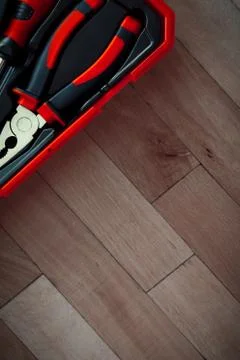 Set of different tools for work Stock Photos