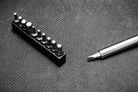 Set of different tools for work Stock Photos