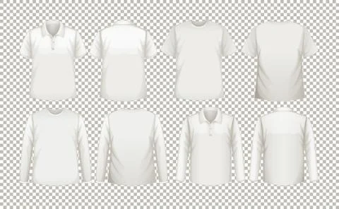 Set of different types of shirt in same color Stock Illustration