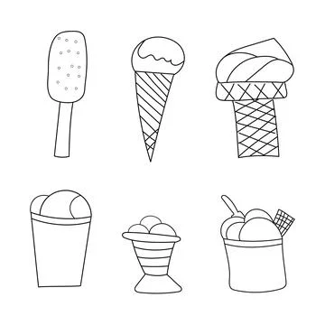 Set of different types of walrus in style of karkuli on white background Stock Illustration