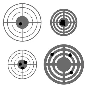 Set of Different Using Targets Stock Illustration