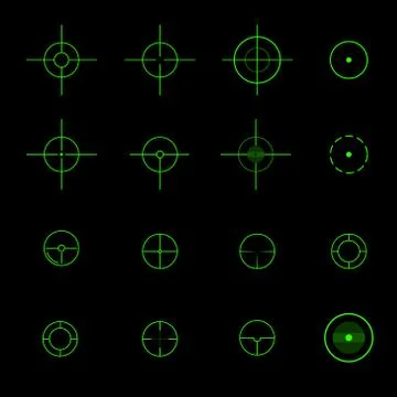 Set of  different vector crosshairs 스톡 일러스트