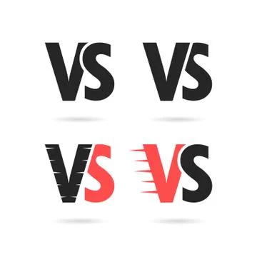 Set of different versus signs Stock Illustration