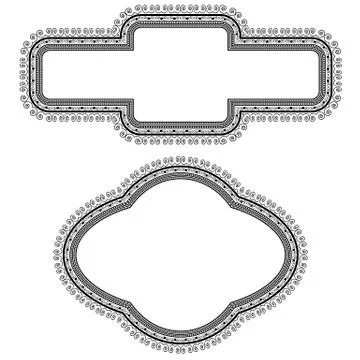 Set of Different Vintage Frames Stockillustratie