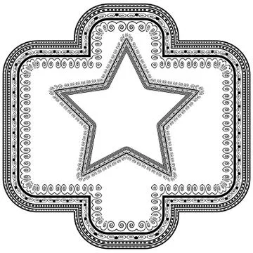 Set of Different Vintage Frames Stock Illustration