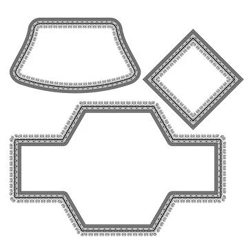 Set of Different Vintage Frames Set of Different Vintage Frames Isolated o... Stockfoto's