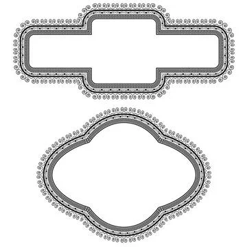 Set of Different Vintage Frames Set of Different Vintage Frames Isolated o... Stock Photos