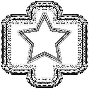 Set of Different Vintage Frames Set of Different Vintage Frames Isolated o... Foto stock